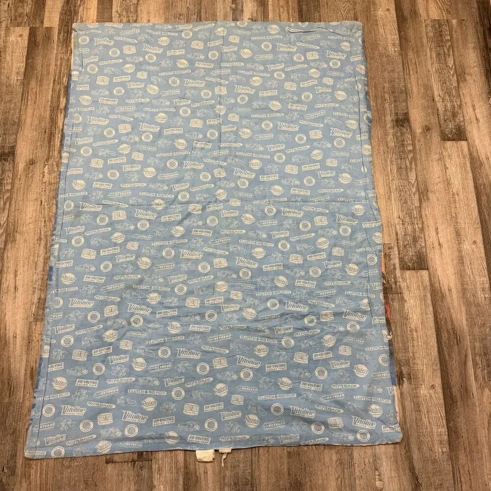 Vintage 2010 Reversible Disney Pixar Cars Comforter For Toddler Bed 54”x 40”